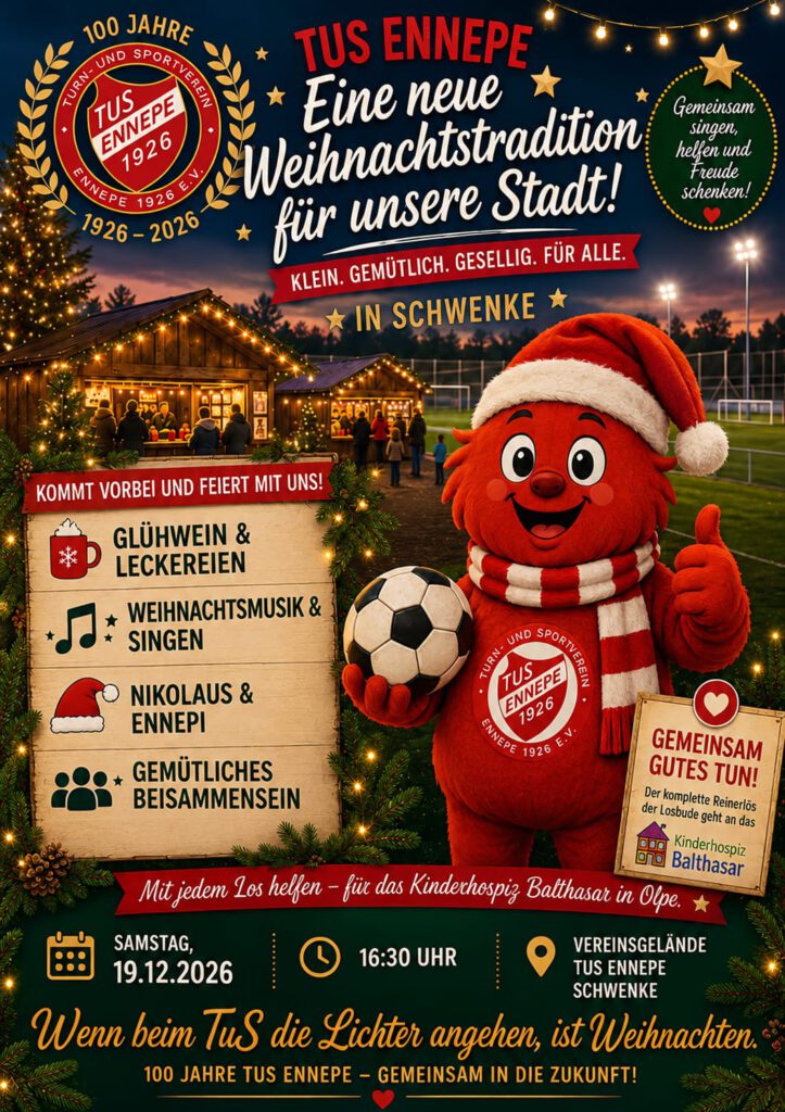 1. Weihnachtssingen beim TuS Ennepe am 19. Dezember 2026